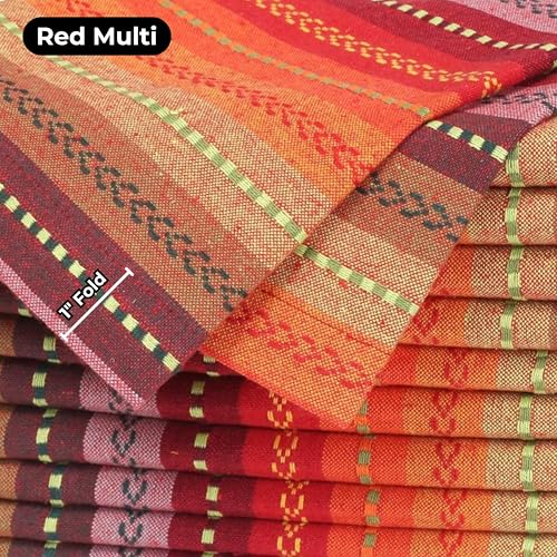 Cloth-NapkinsCotton-NapkinsDinner-NapkinsCloth-Napkins-Set-of-12-CottonNapkins-ClothCloth-NapkinWedding-NapkinsChritsmas-NpkinMachine-Washable-Napkins-18×18-Red-Multi-Salsa-Stripe Cloth NapkinsCotton NapkinsDinner NapkinsCloth Napkins Set of 12 CottonNapkins ClothCloth NapkinWedding NapkinsChritsmas NpkinMachine Washable Napkins 18×18 Red Multi Salsa Stripe