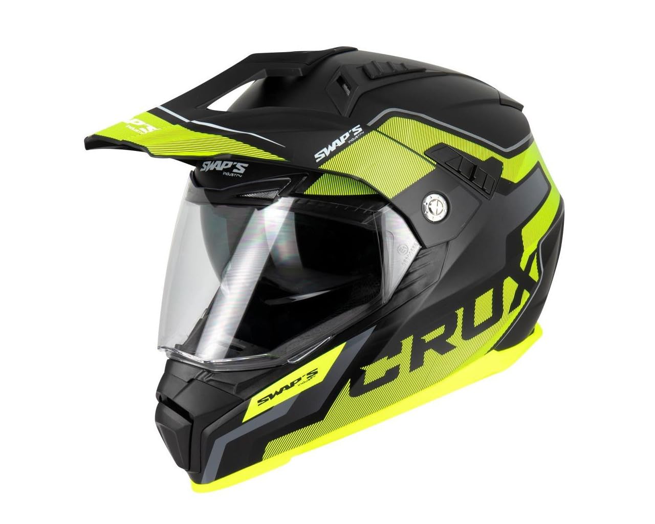Cascos Enduro Crux S789 Negro Amarillo M casco protector para motocross 3