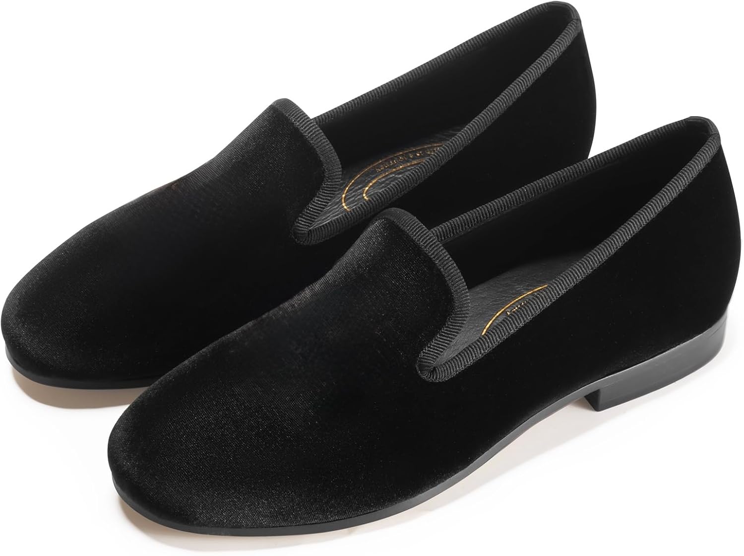 Journey West Women's Velvet Loafer Flat with Embroidery Velvet Slippers