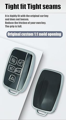 Miniatura 4 de ontto Funda inteligente para llave remota, protección completa, antiarañazos, apto para Land Rover, apto para Range Rover Evoque Velar Discovery Fit