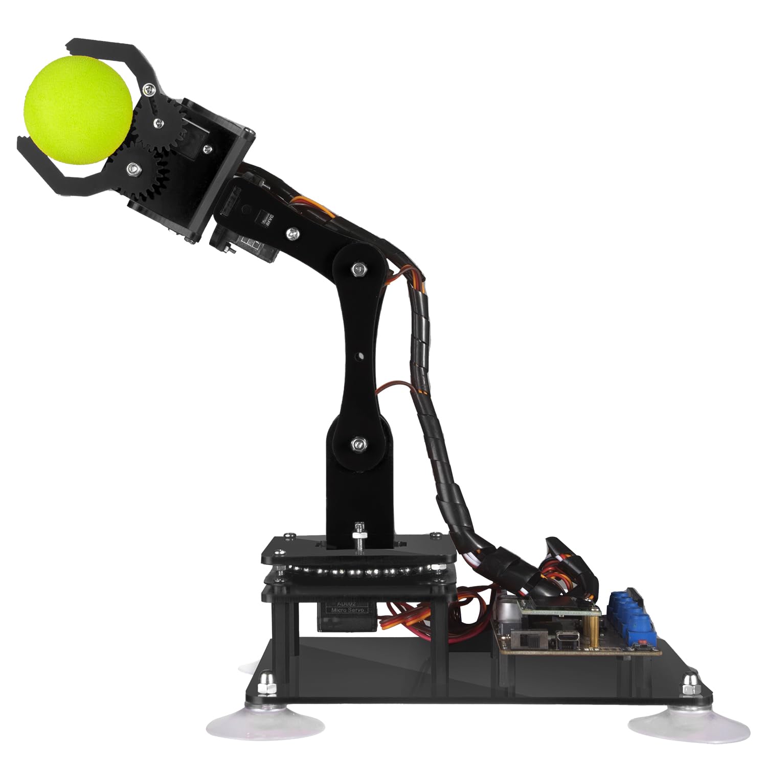 Adeept5-DOF Robot Arm 5Axis Robotic Kit Compatible with Arduino IDE, DIY STEAM Programming Educational Robot Kit with OLED Display, Processing Code and PDF Tutorial via Download Link
