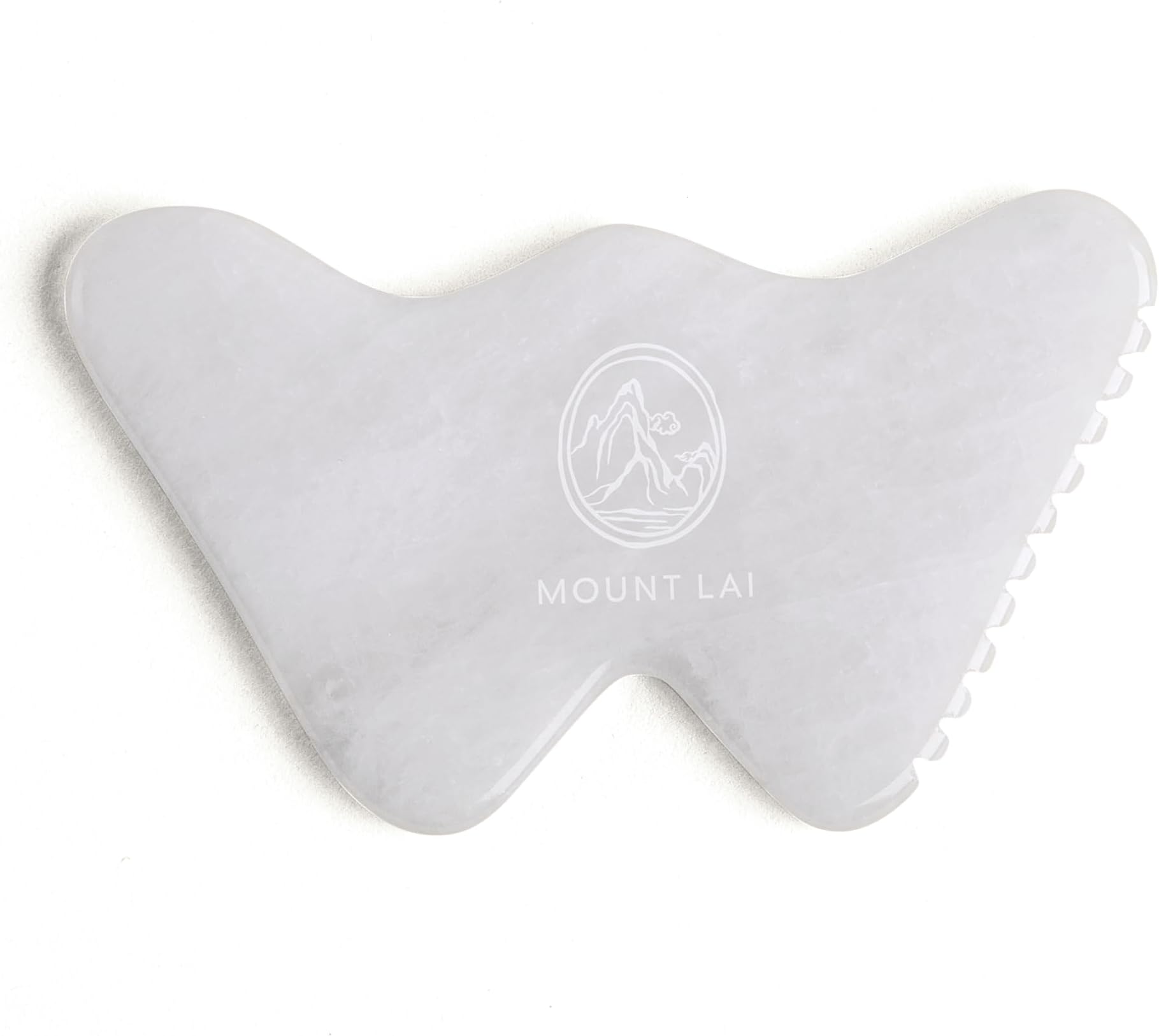 Mount Lai Vitality Qi White Jade Gua Sha Facial Tool – The Imperial Stone of Purity – Patented 5-Sided Professional Sculpting Tool for Lymphatic Drainage, Precision Contouring & Imperial Radiance