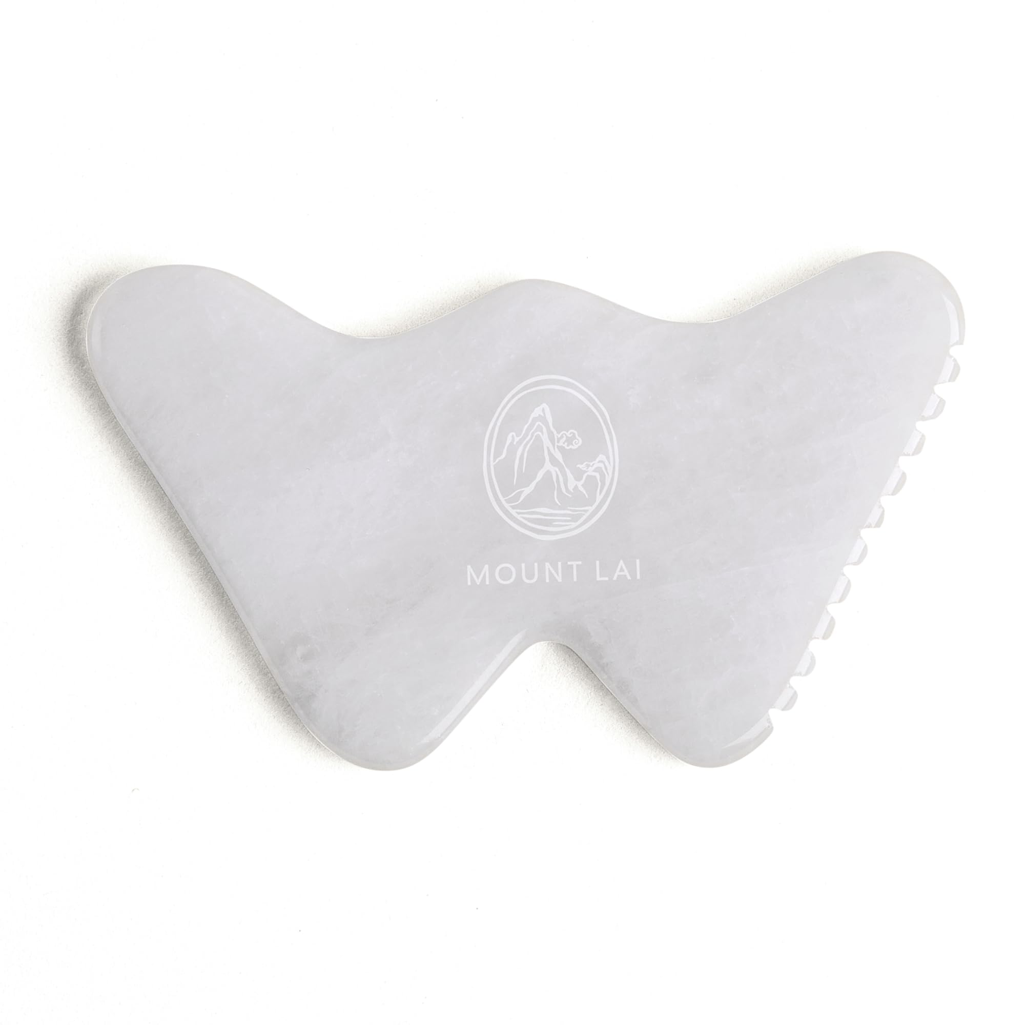 Mount Lai Vitality Qi White Jade Gua Sha Facial Tool – The Imperial Stone of Purity – Patented 5-Sided Professional Sculpting Tool for Lymphatic Drainage, Precision Contouring & Imperial Radiance