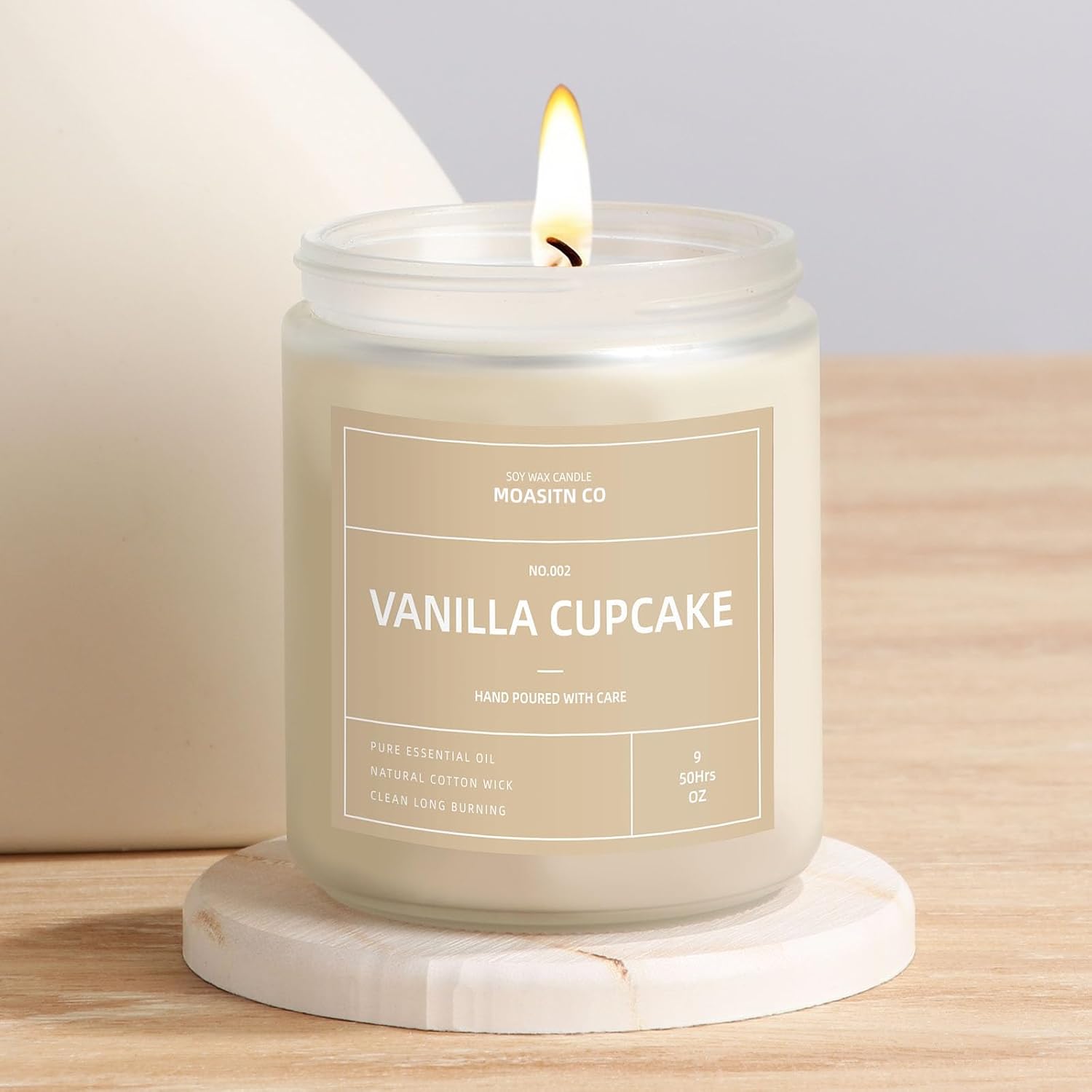 Vanilla Cupcake Candle for Home Scented| Natural Soy Non Toxic Candles| Long Clean Burning Aromatheraphy Jar Candel| Women,Men Gift for Autumn,Winter, Halloween,Thanksgiving,Relaxing| 9oz - Image 3