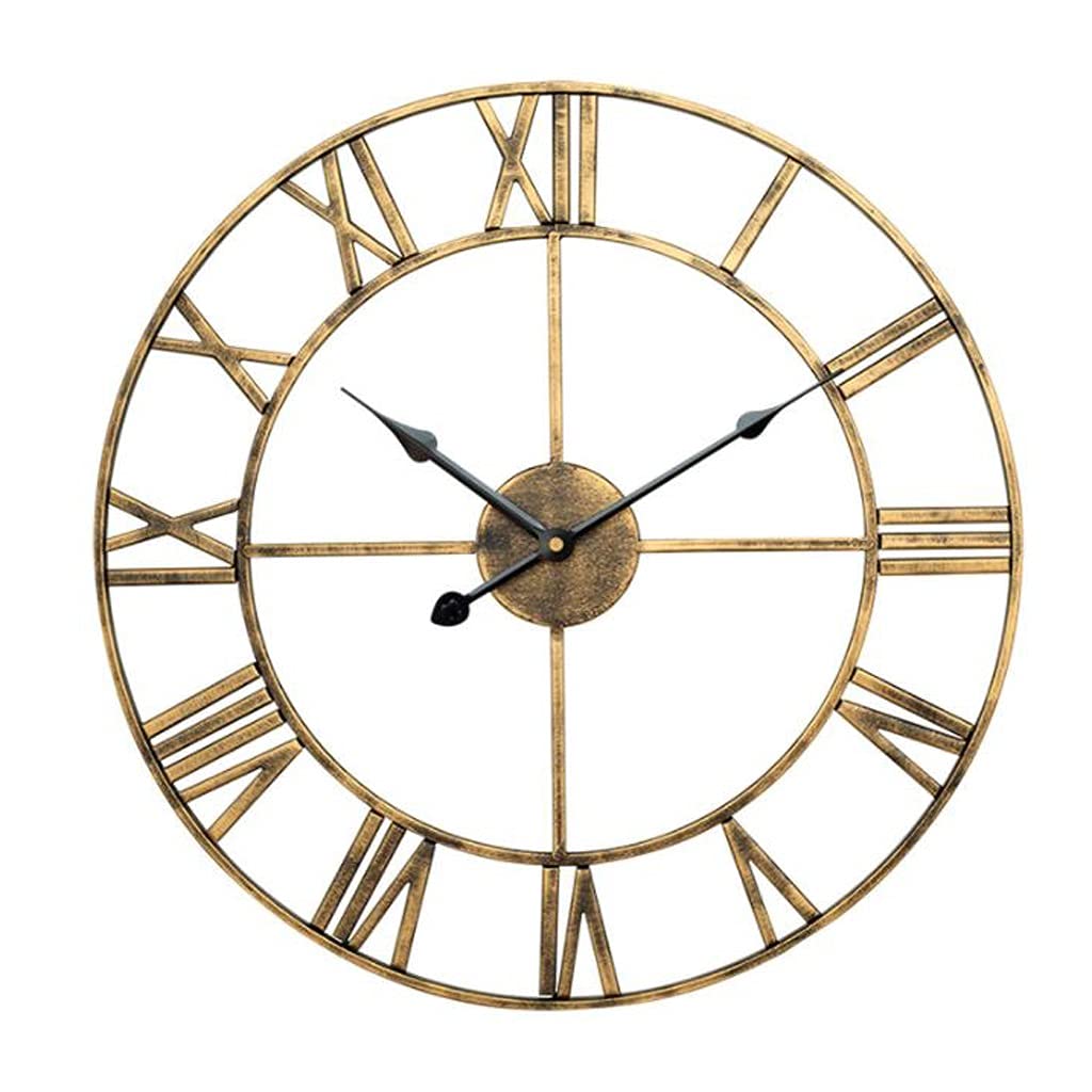 Horloge murale maison muet quartz électronique salon 40cm or