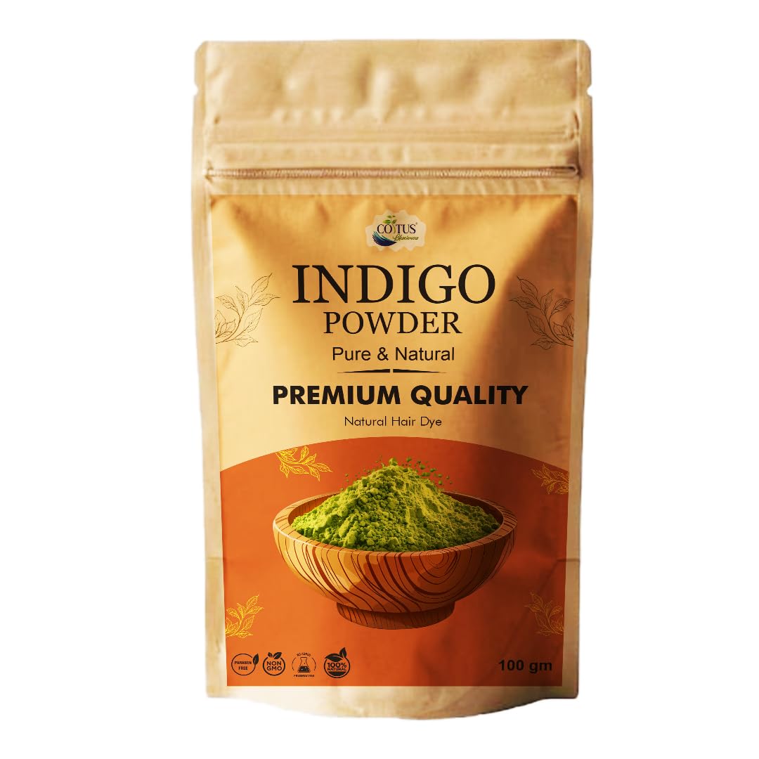 COITUS Indigo Powder Organic for Hair Black 100GM | 100% Natural Organic Colorant For Black Hairs Indigofera Tinctoria | Chemical-Free Herbal Hair Dye for Deep Black & Brown Color-picture-38