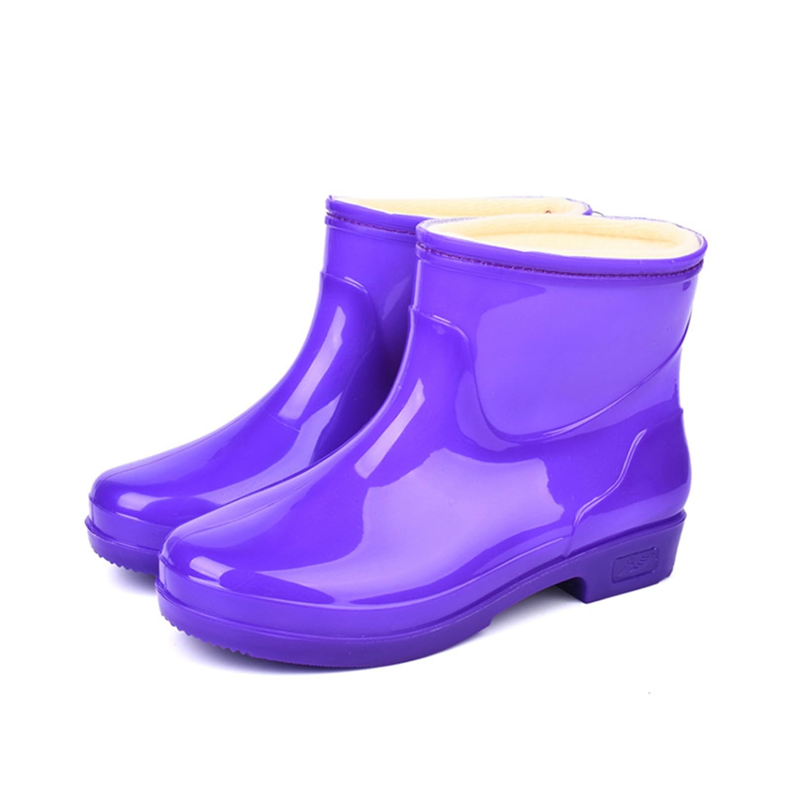 Botas de goma para mujer, forradas, impermeables, botines de tobillo, botas de lluvia, botas de goma, botas de goma, antideslizantes, para jardín, botas de lluvia, botas de lluvia