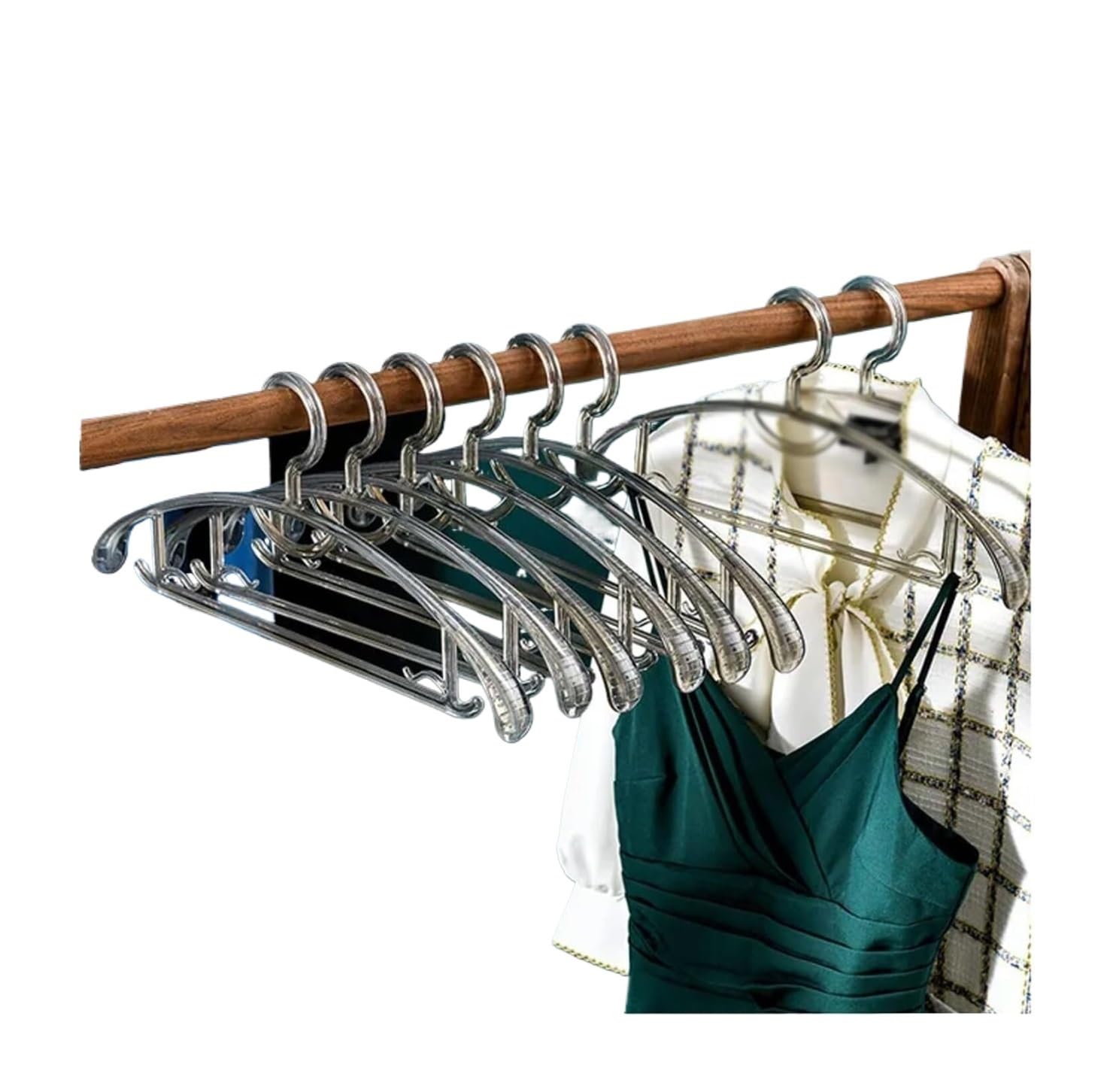 Colgador De Ropa Acrílico con Gancho, Estante Sin Marcar De Hombro Ancho, Organizador De Armario para Abrigo, Traje Y Vestido, 5 Uds. para Sudadera(G)