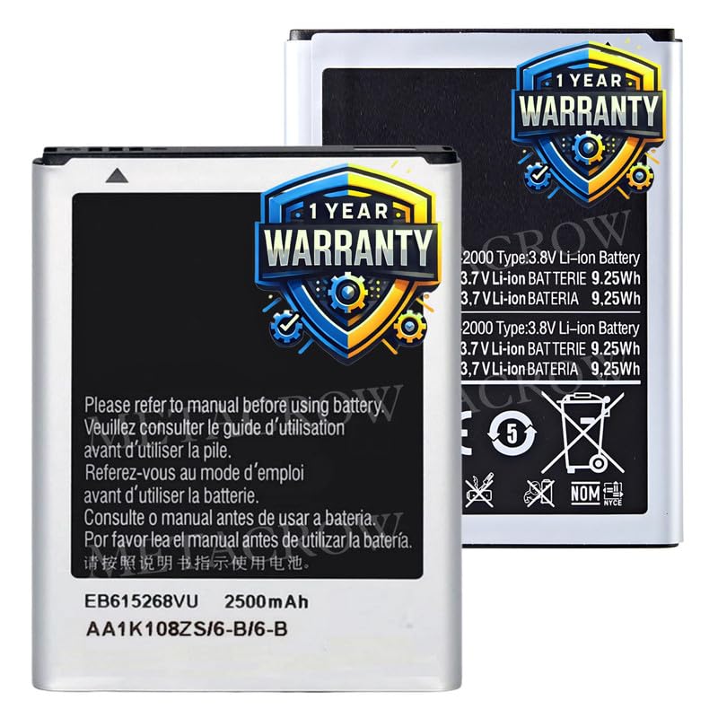 Image of Original EB615268VU Battery Compatible for Samsung Galaxy Note 1 N7000 i9220 - (2500mAh) - 1 Year Warranty JK1