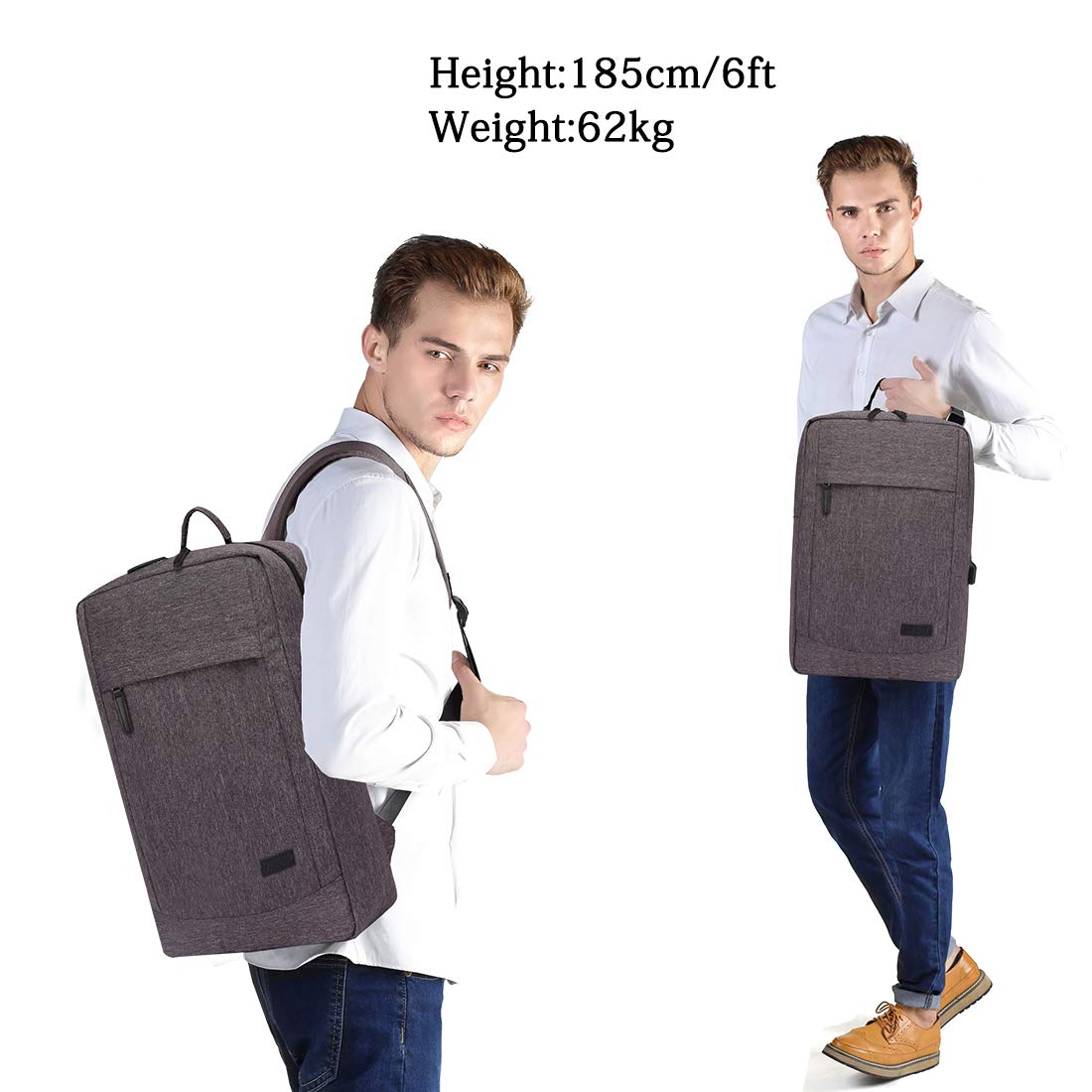 17inch Laptop Backpack, Vaschy Slim Business Travel Laptop Bag with USB