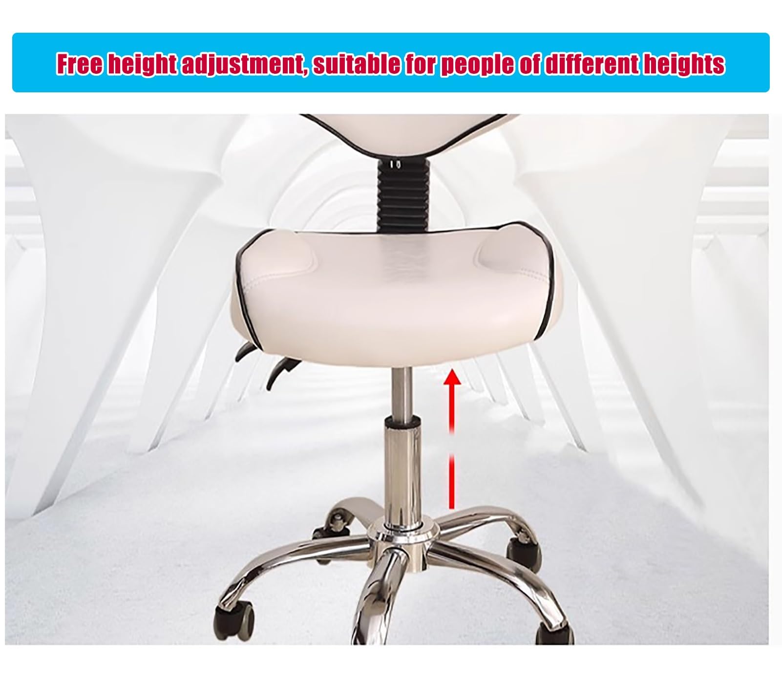 Ergonomischer Zahnarztstuhl mit Rückenstütze für bequeme Haltung und Mobilität in Salons, ideal für Zahnärzte und Tätowierer