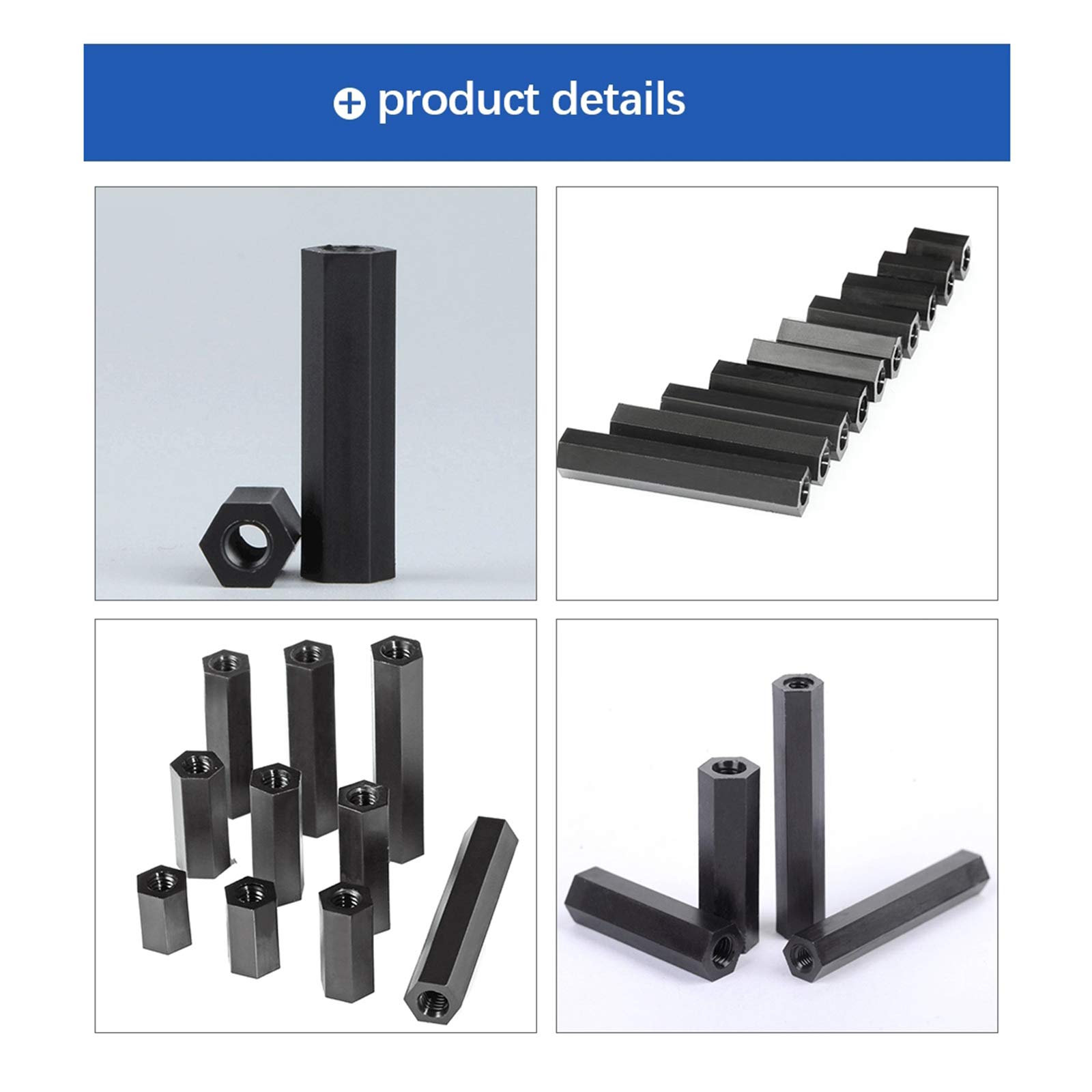 PATIKIL 16 Pc M4x15+6mm Distanziali In Acciaio Inox Adattatori Filettatura Maschio Femmina Spessori Per PCB, Quadcopter Drone, Computer E Circuit