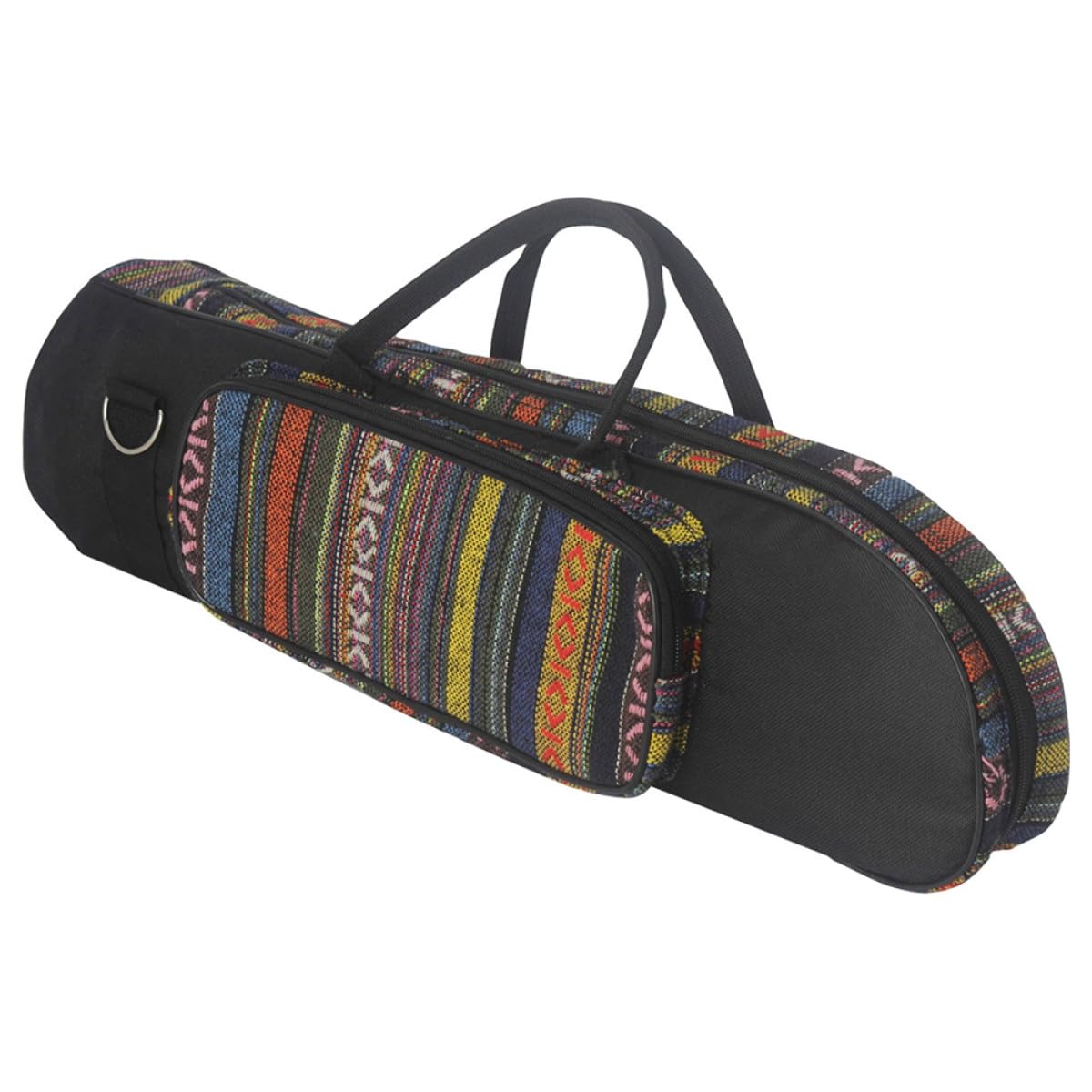 NOLITOY Estuche Acolchado para Trompeta Pequeño de Tela Oxford Bolsa de Transporte Ligera y Resistente al Agua Cremallera Doble Diseño Étnico Adecuado para Músicos en Movimiento y