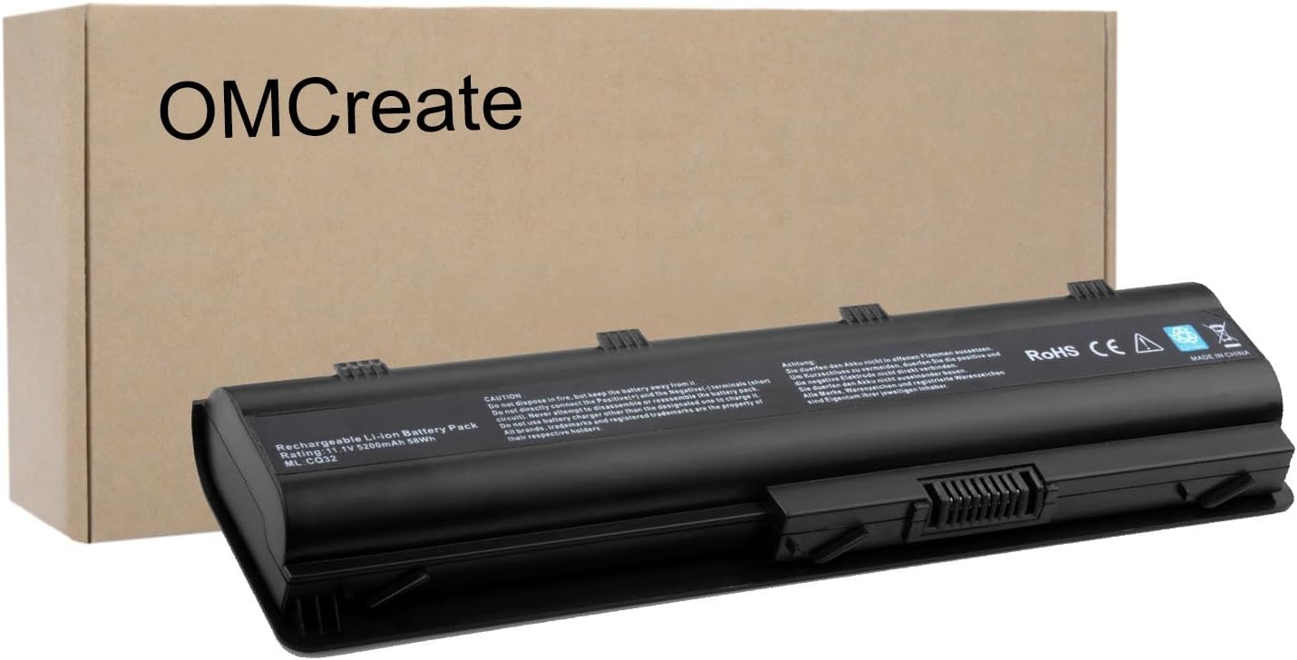 OMCreate Battery Compatible with HP 593553-001 593554-001 636631-001 593562-001 584037-001 593550-001 HSTNN-UB0W HSTNN-LB0W HSTNN-CBOX HSTNN-CBOW HSTNN-Q62C HSTNN-Q61C HSTNN-Q60C HSTNN-Q47C