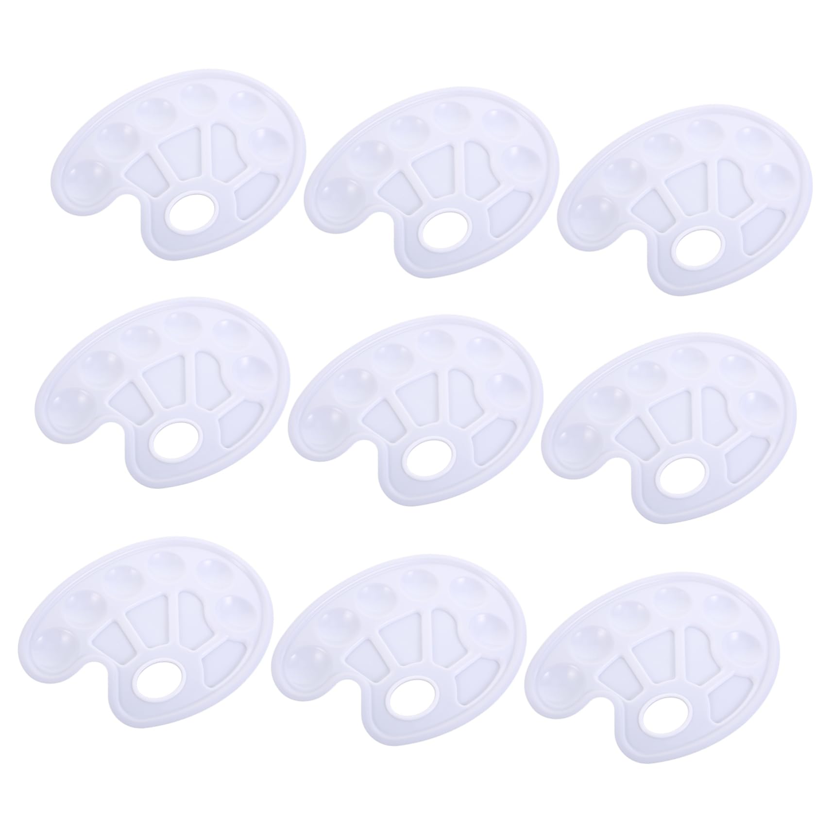 Tofficu 4 Sätze Bate Platte Nasse Palette Farbbecher Farbmischpalette Kunststoffpaletten Ölfarbenpalette Nasspalette Für Acrylmalerei Maltablett Plastik Weiß 10 Stück * 4