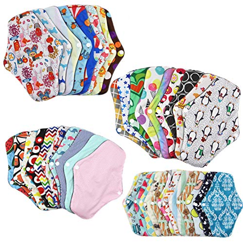 top 10 reusable sanitary towels EMVANV Reusable Menstrual Pads, Bamboo Cotton Pads, Washable Reusable Menstrual Pads,…