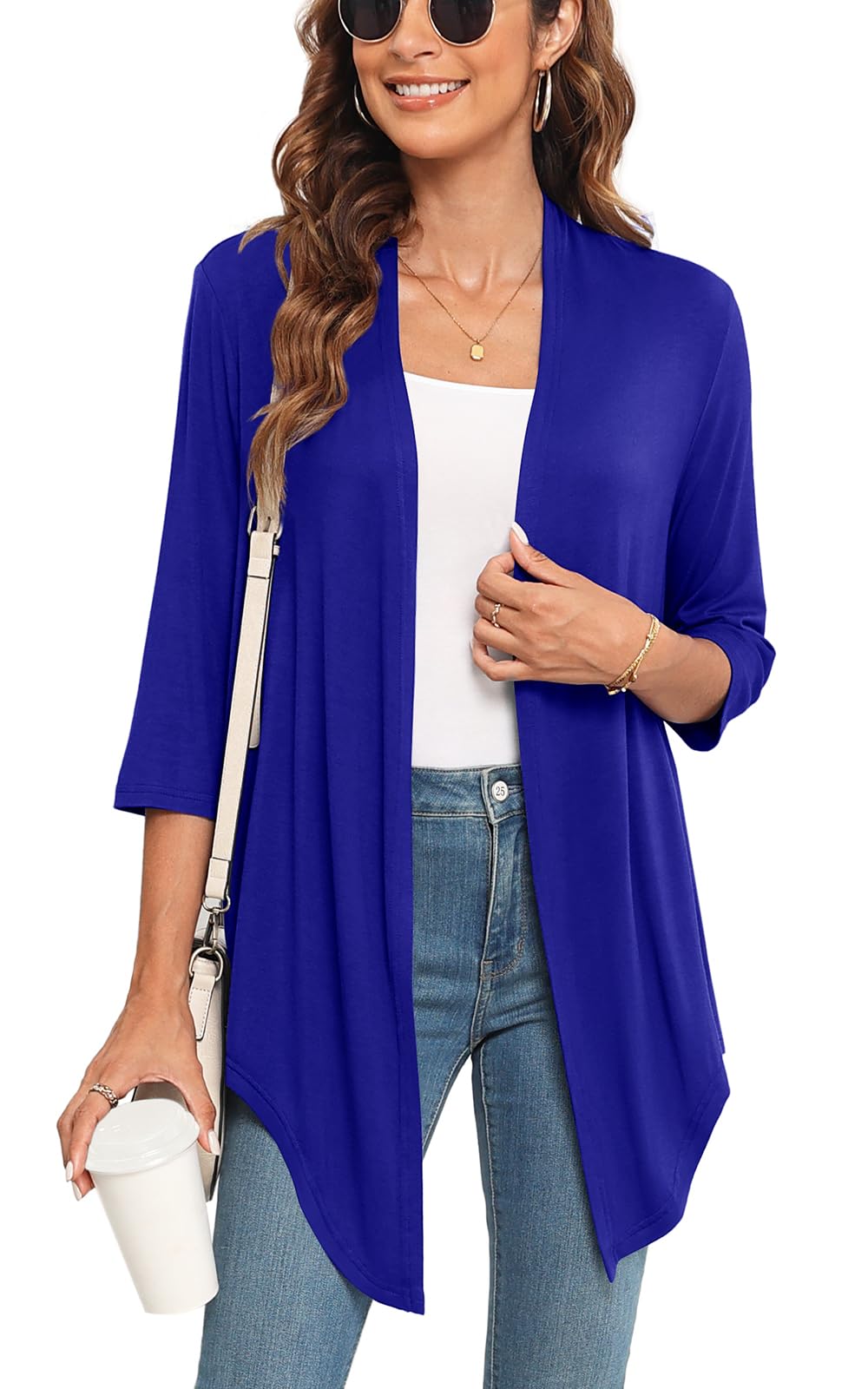 Veryoung Women's 2026 Casual Short Sleeve Cardigan Front Tie Lightweight Summer Casual Open Front Cardigans
