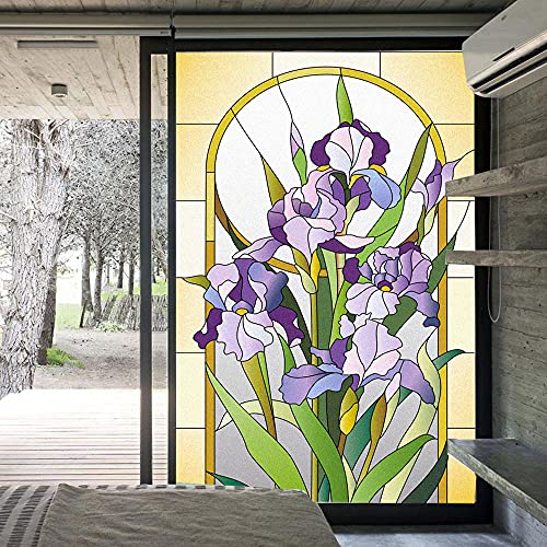 Vinilo decorativo ventana privacidad 40x80 cm morado miniatura 3