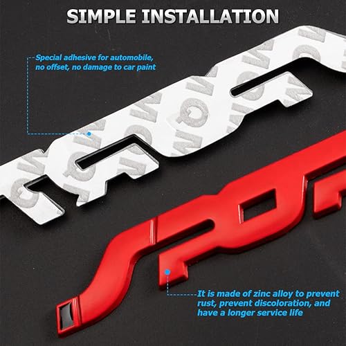 Miniatura 3 de 2 calcomanías deportivas de metal 3D para automóvil guardabarros laterales de automóvil emblema de maletero trasero accesorios de decoración de