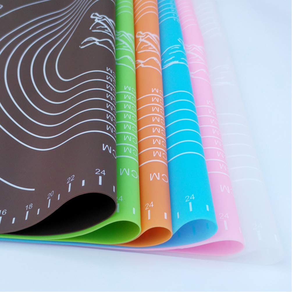 Tappetino per Impastare in Silicone 50x40 Cm con Misure, 2 Pezzi