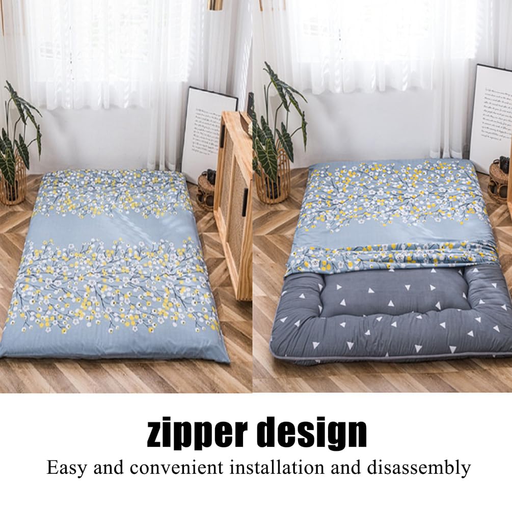 D,150x200cm(Queen), Housse De Matelas Futon Pleine/Grande/King Size Housse De Matelas De Sol Japonais Anti - Poussière Housse De Coussin De Couchage Douce Et Confortable