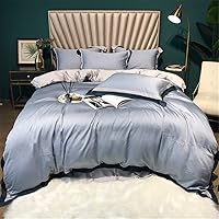 Vista 2 de Home Textile Spring and Summer Style Lenzing Tencel Embroidery Four-Piece Solid Color Quilt Cover Silky Cool Bedding