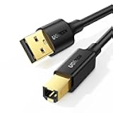 USB A to USB B Printer Cable 5ft - High-Speed for HP, Canon, Brother, Samsung, Dell, Epson, Lexmark, Xerox, and More