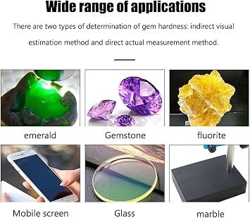 Mohs Hardness Test Kit 1-10 Scratch Tester, Scratch Tester Hardness Test Pen, Mohs Hardness Picks for Industrial Mineral Identification Kit Gem Jade Jewelry.(10 Pcs), Blue