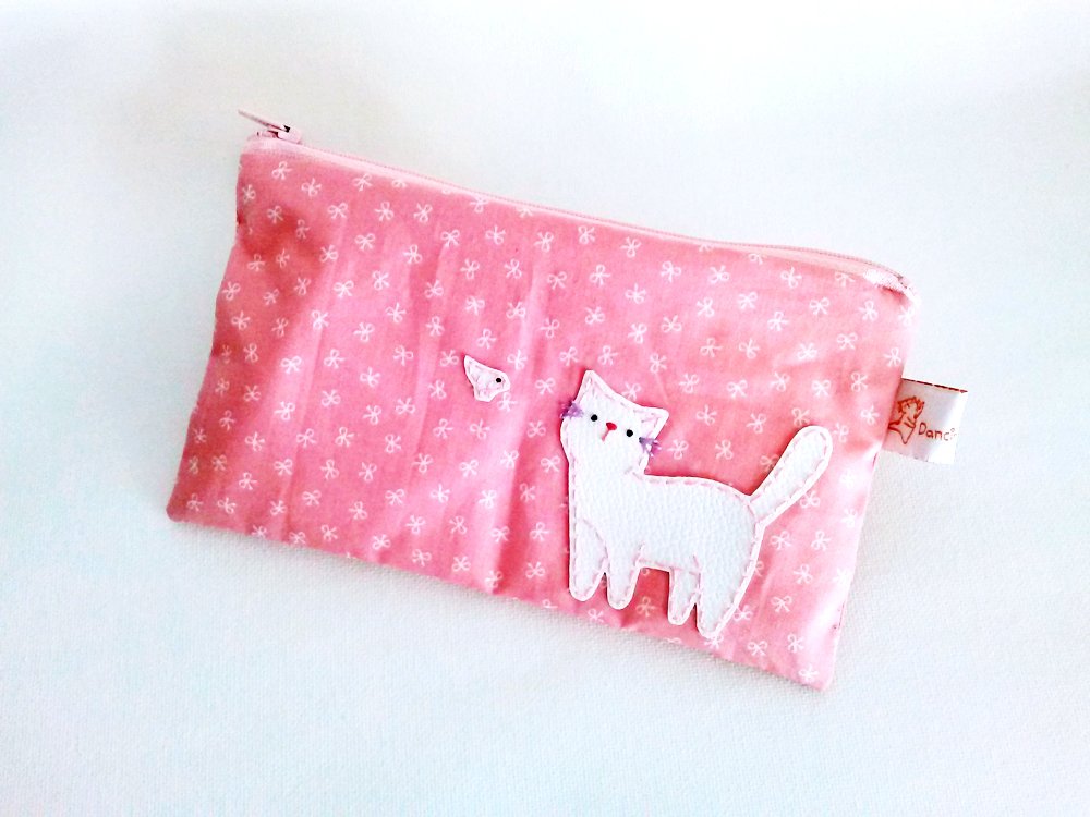 cat pencil case, cute pencil case, pencil case, school