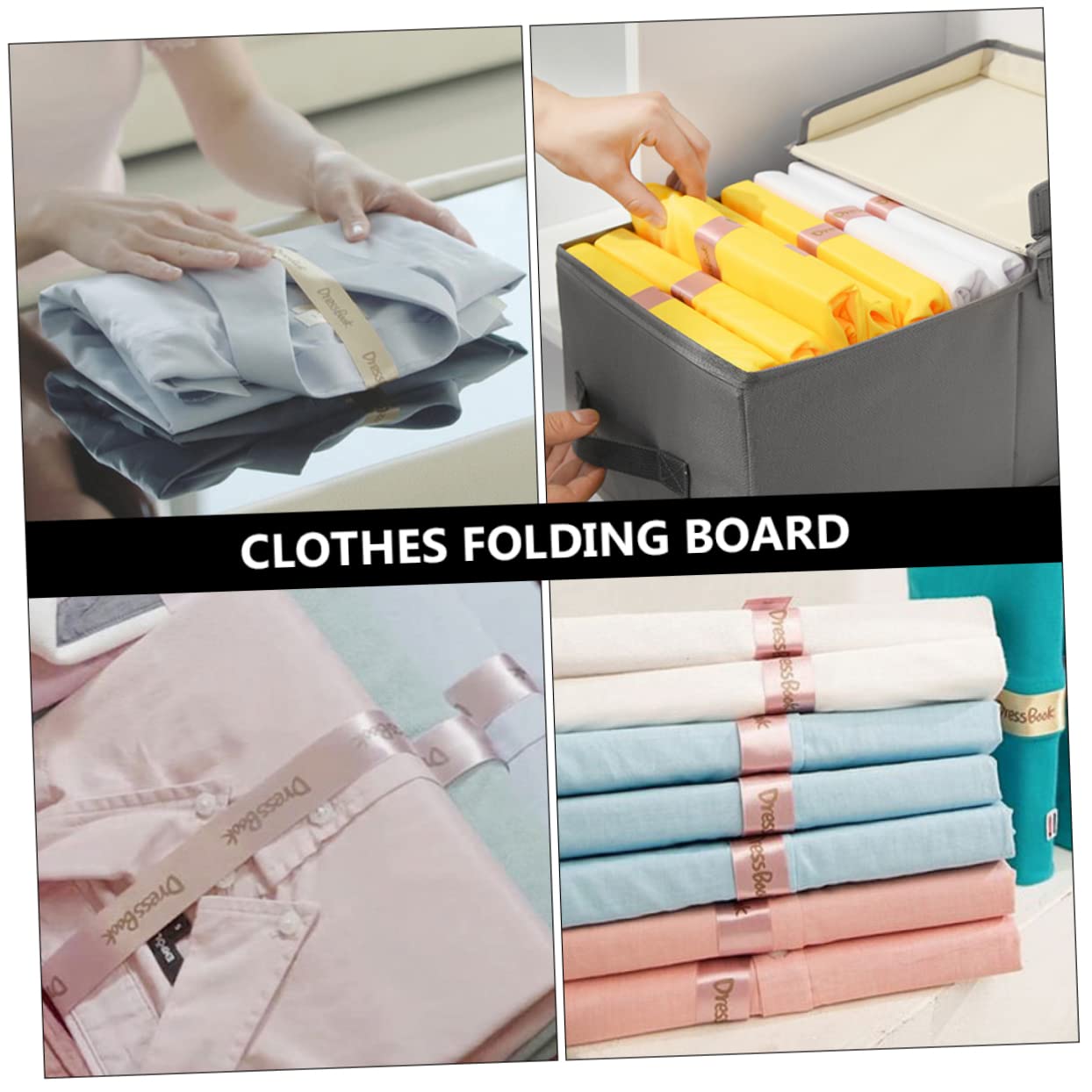 Happyyami Space-Saving Clothes Folding Board T-Shirt Organizer Pants Storage Organizer