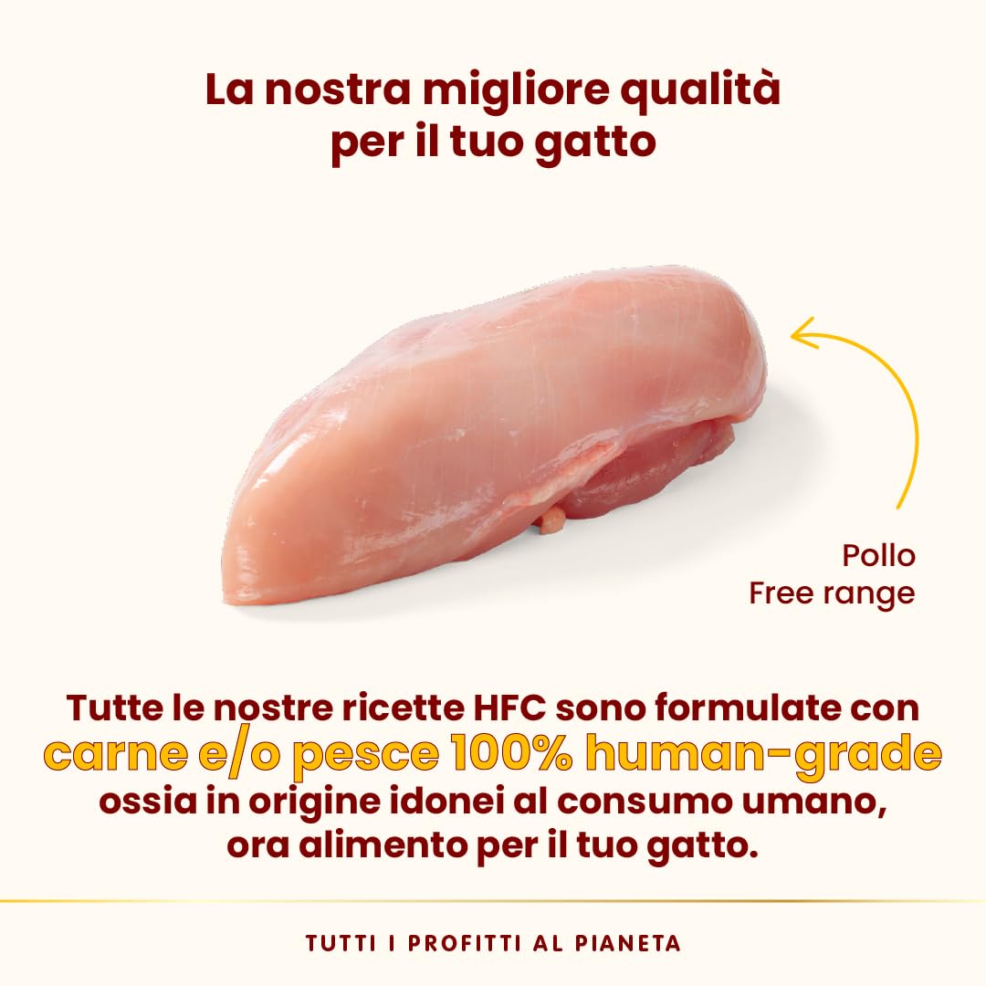almo nature HFC Complete Sterilised, Alimento Umido per Gatti Adulti - Pollo Free Range - Confezione da 1,445 kg (17 x 85 g)