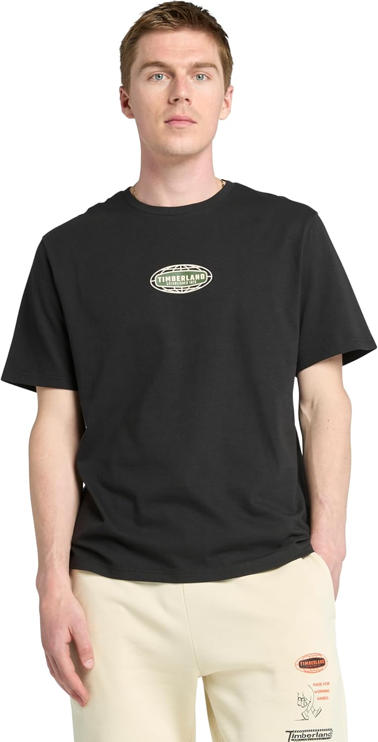 Timberland Mens Short Sleeve Front and Back Graphic T-Shirt