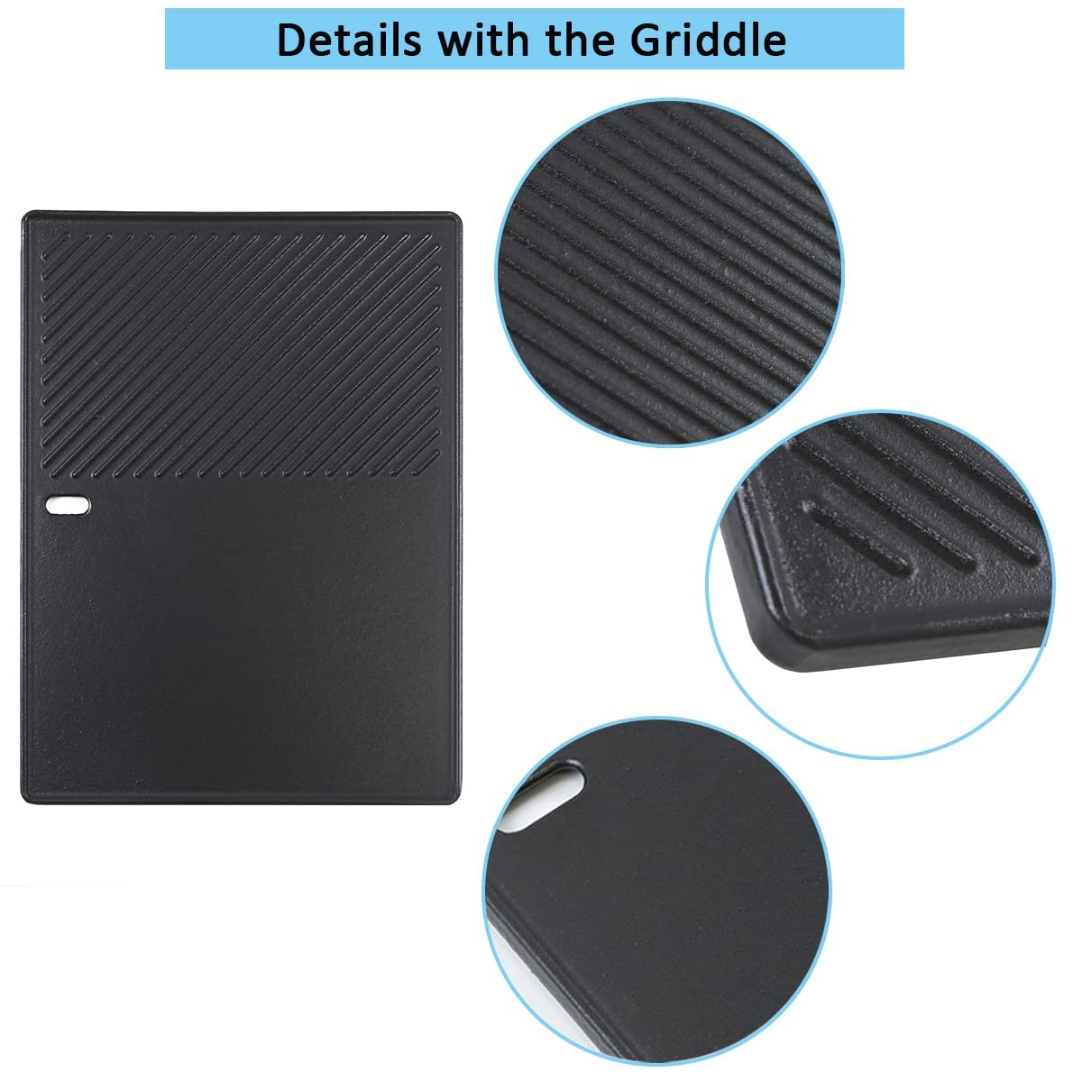 43CM X 32CM Cast Iron Grill Plate per Enders Monroe PRO 4 SIK Turbo, PRO 3 SIK Turbo, landmann Triton 3 e 4 Bruleurs Accessori, Cast Plate Griddle for Enders Boston 4 Spare Parts