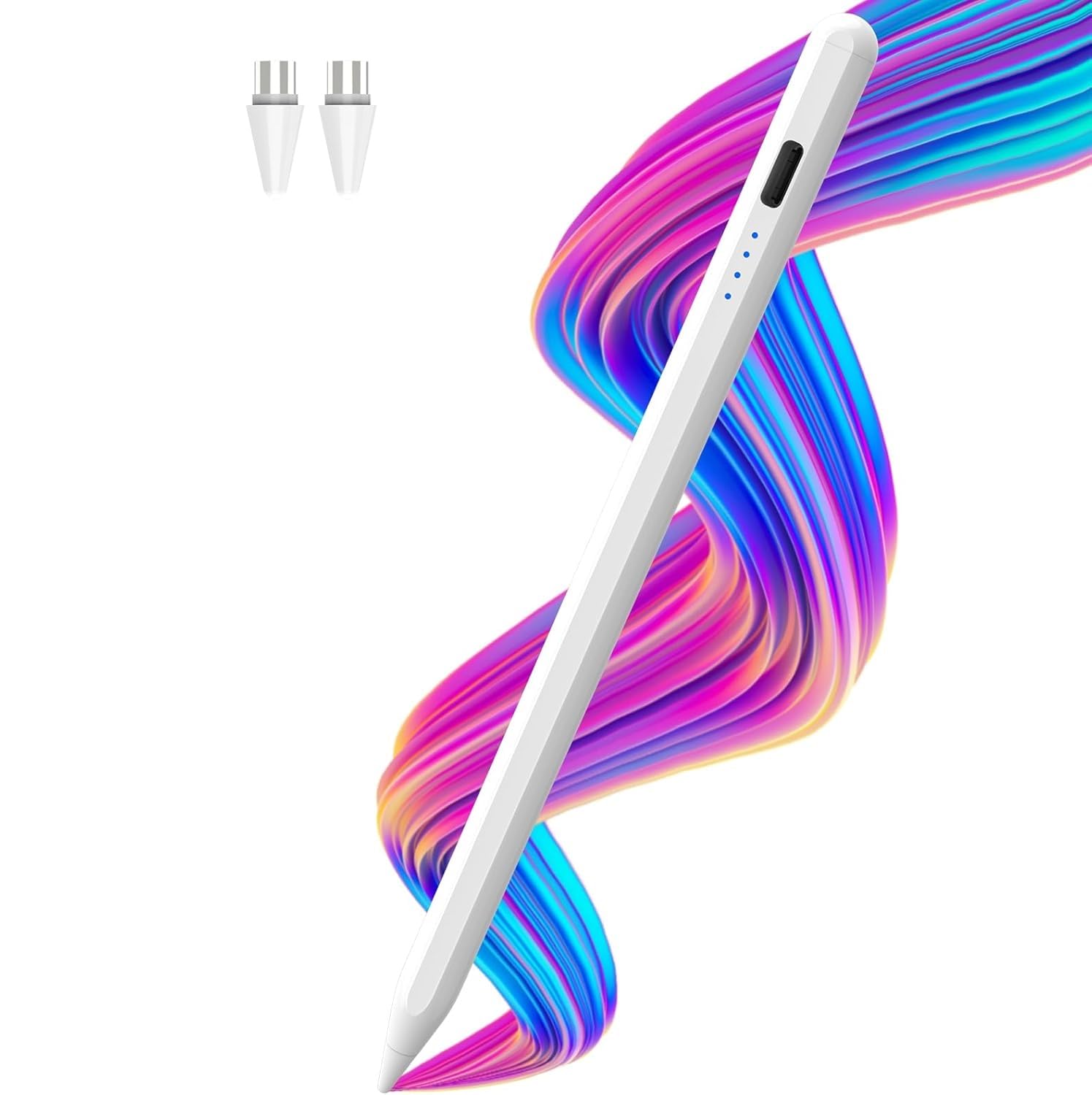 Elfora Apple Stylus Pen | Tilt Sensitivity | Palm Rejection | Type-C Charging | Compatible with iPad 2018 and Later iPad 6/7/8/9/10th Gen, Pro 11 & 12.9, Mini 6/5, Air 5th/4th/3rd Gen (White) (B0DGXKWQT5) Amazon Price History, Amazon Price Tracker