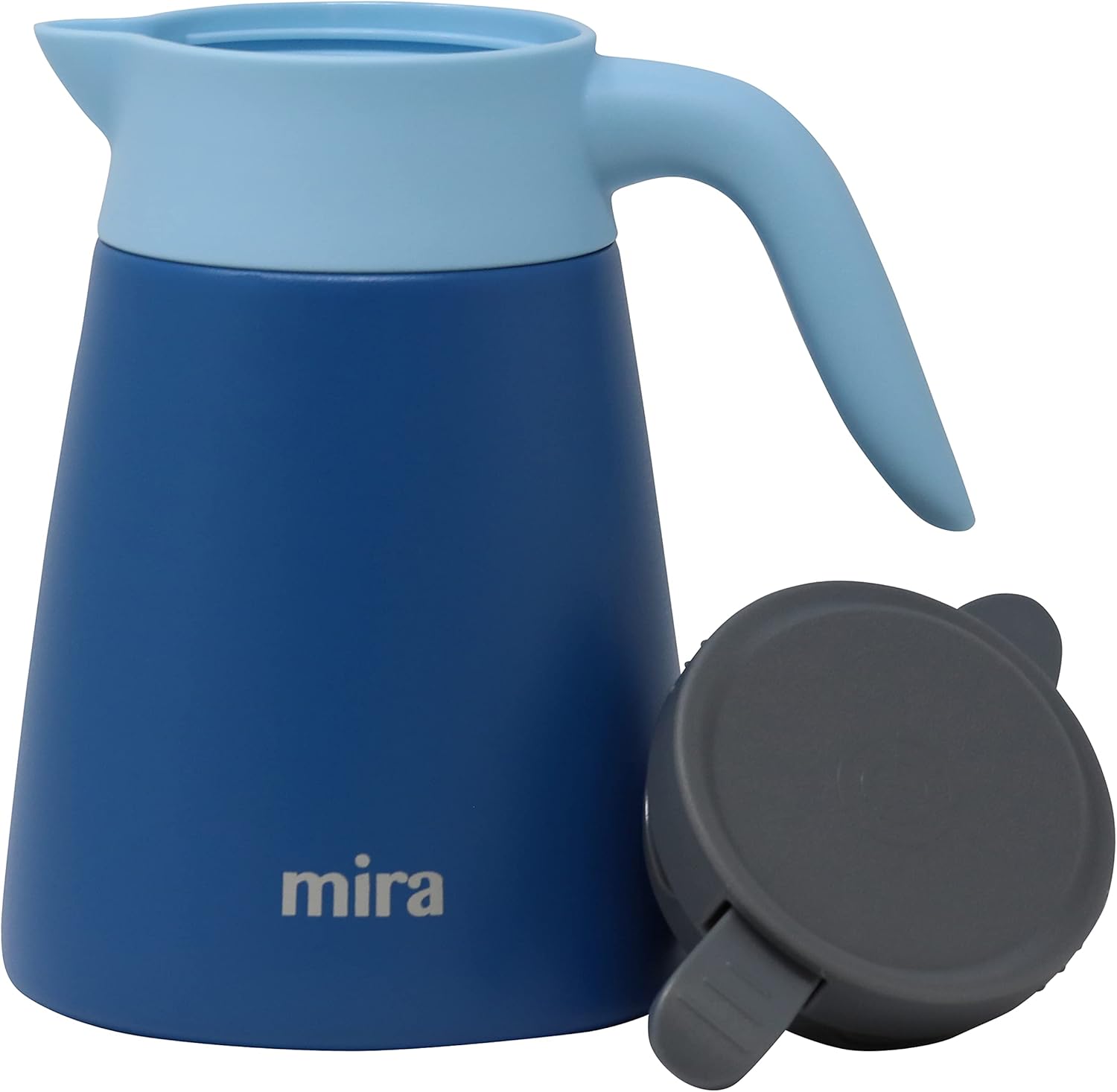 MIRA Insulated Coffee Carafe Server, Stainless Steel Vacuum Flask Coffee Dispenser, 34 oz, Royal Blue