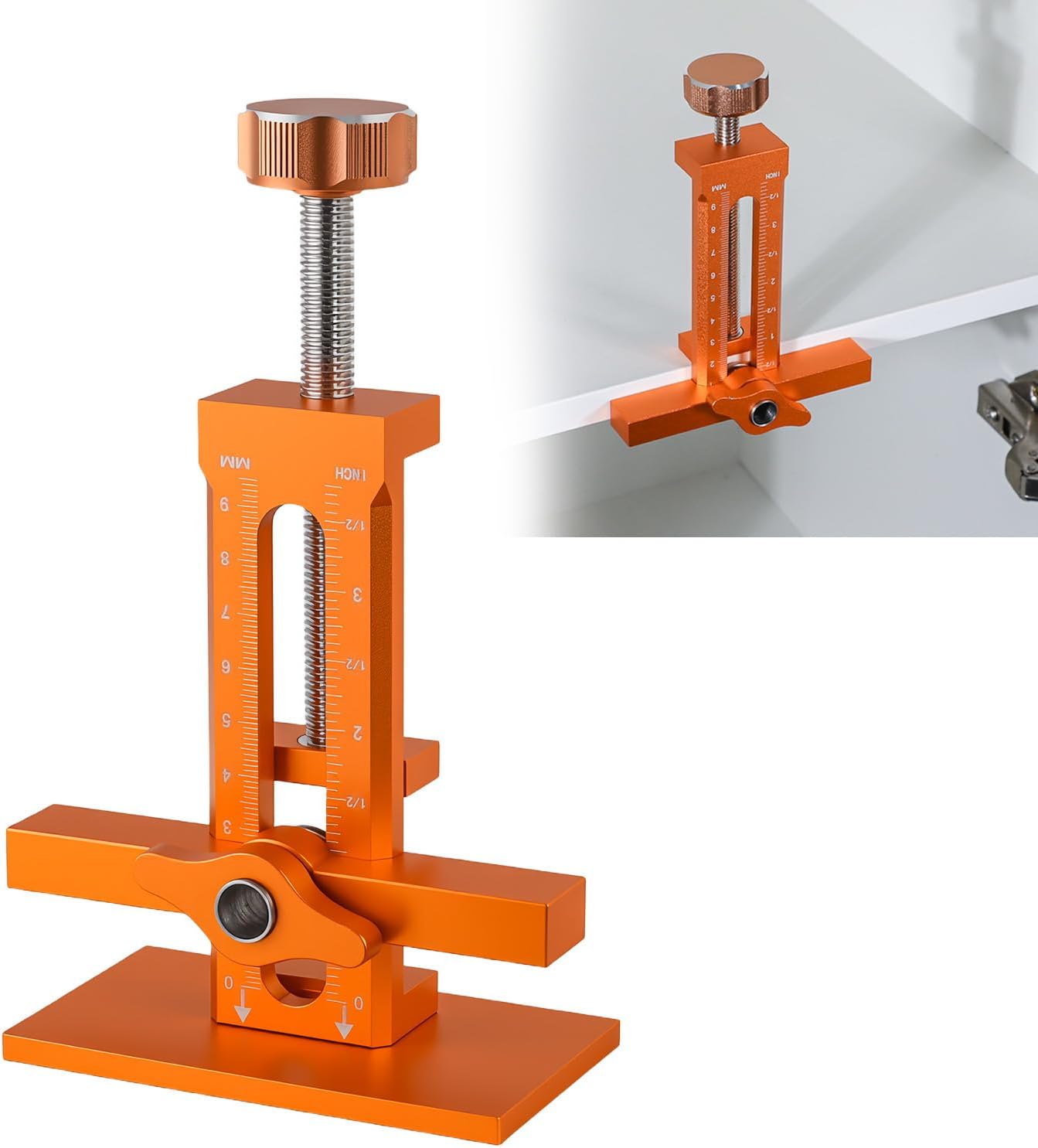 3-in-1 Cabinet Door Mounting Jig, Adjustable Cabinets Doors Holder for Framed or Frameless Cabinets, DIY Installation Tool for Wall & Base Cabinets