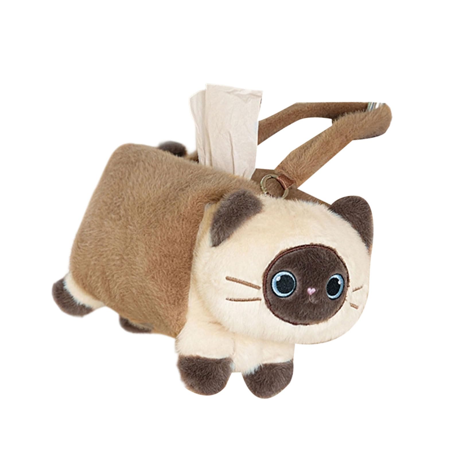 Car Tissue Holder with Hanging Feature for Seat Back Portable Organizers Practical Use Plush Tissue Box