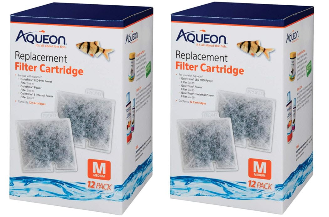 (2) Aqueon Replacement Filter cartridges. Medium 12pks. 24 Cartridges Total