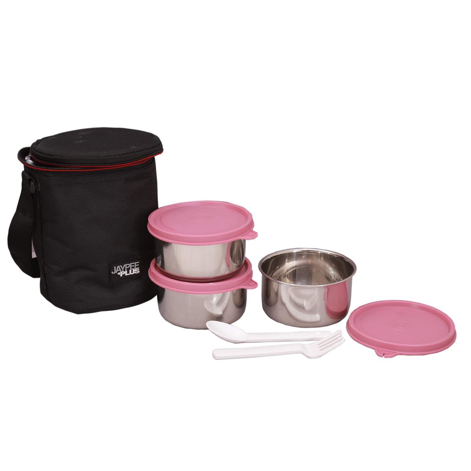 Buy Jaypee Plus Stainless Steel Container Lunch Box Steel Decker 3 Pink