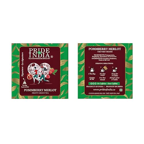 Vista 34 de Pride Of India - Té Natural Energize Ayurveda (Tulsi Negro), 25 Bolsas de Té