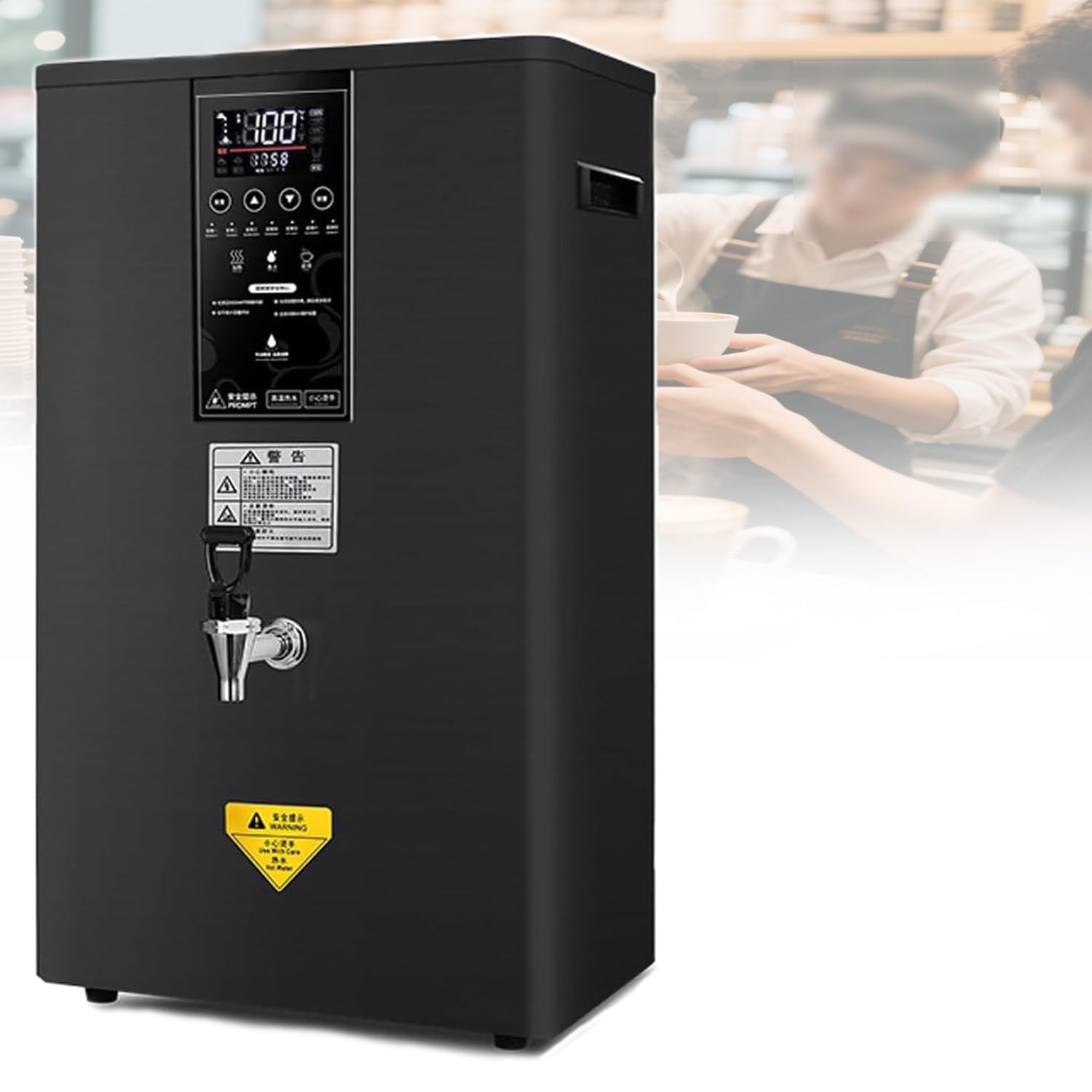 LYDZUSDP Instant Water Machine,Commercial Hot Water Dispenser,3000w,LCD Touch Screen,Precise Constant Temperature,for Various Beverage Shops,Coffee Shops,Offices(Black 50L)
