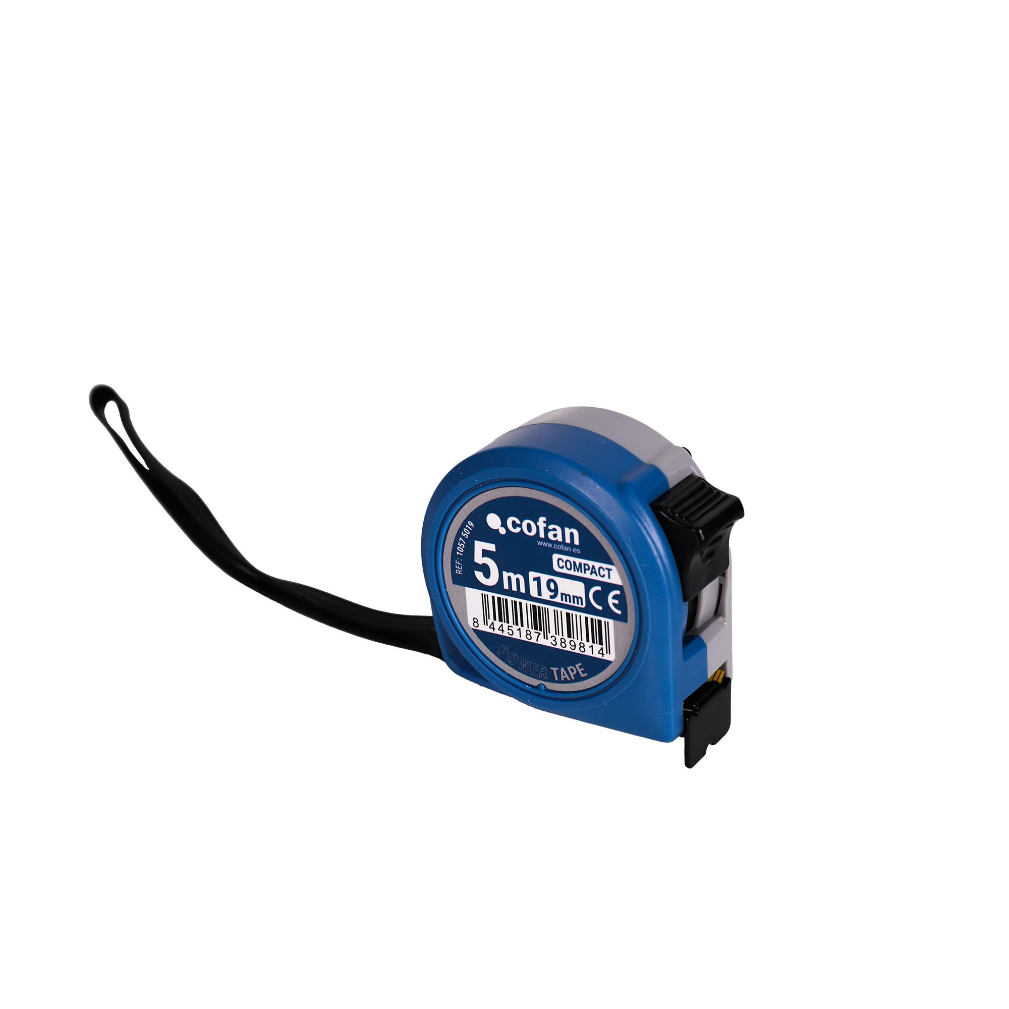 Cofan Espositore per flessometri standard con pulsante di blocco Cofan | Include 12 flessometri | Flexometri da 3 o 5 m | Larghezza della lama 16 o 19 mm (12, 5 m x 19 mm)