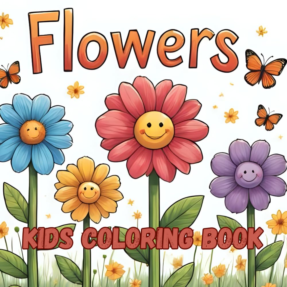 Flower Shapes for Little Hands: Fun and Easy Flower Coloring Pages for Kids