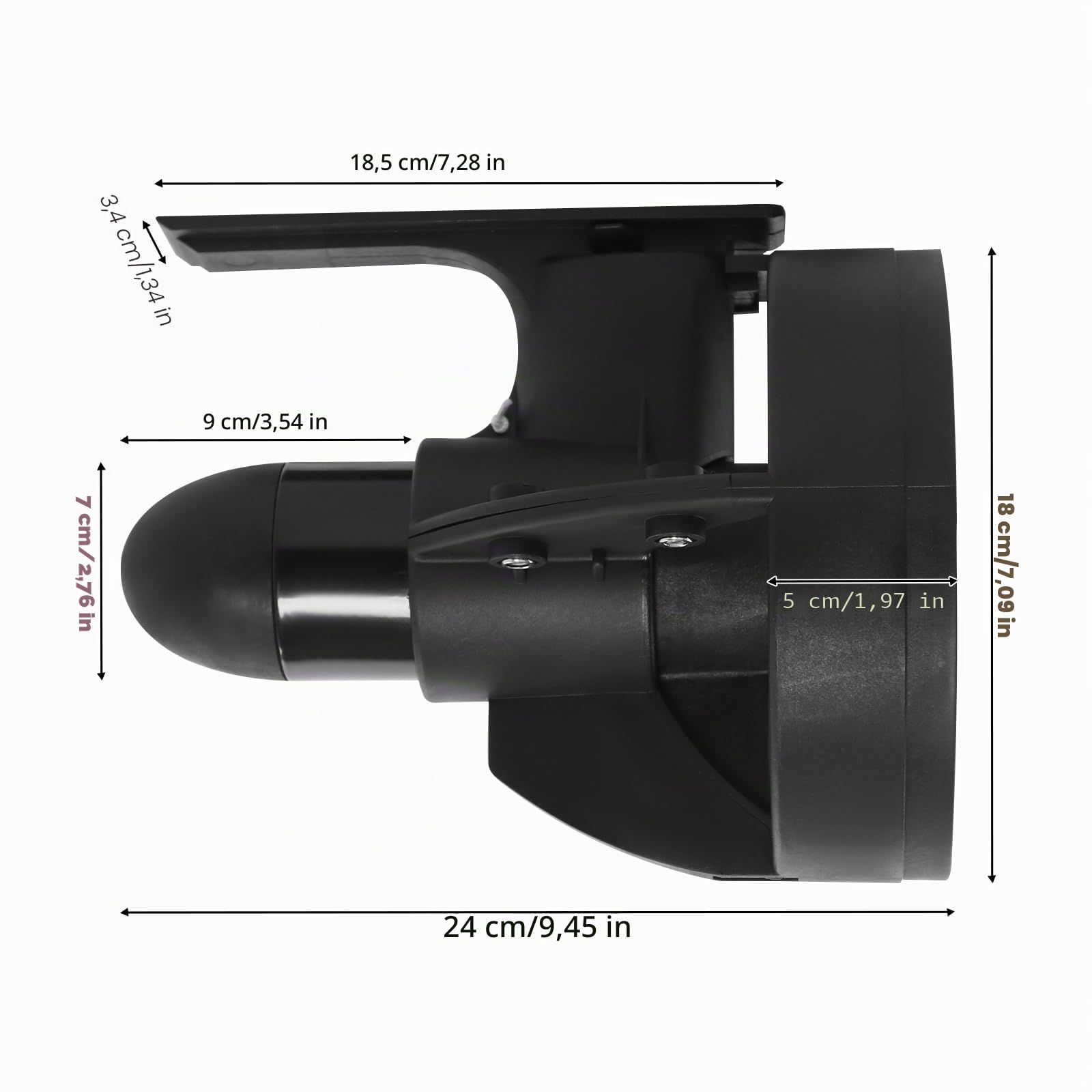 Motor fueraborda submarino de 12V 288W con 200kg de empuje y velocidad de 4-5km/h, tabla de surf motorizada eléctrica para aventuras al aire libre, motor de quilla para tabla de stand up paddle y