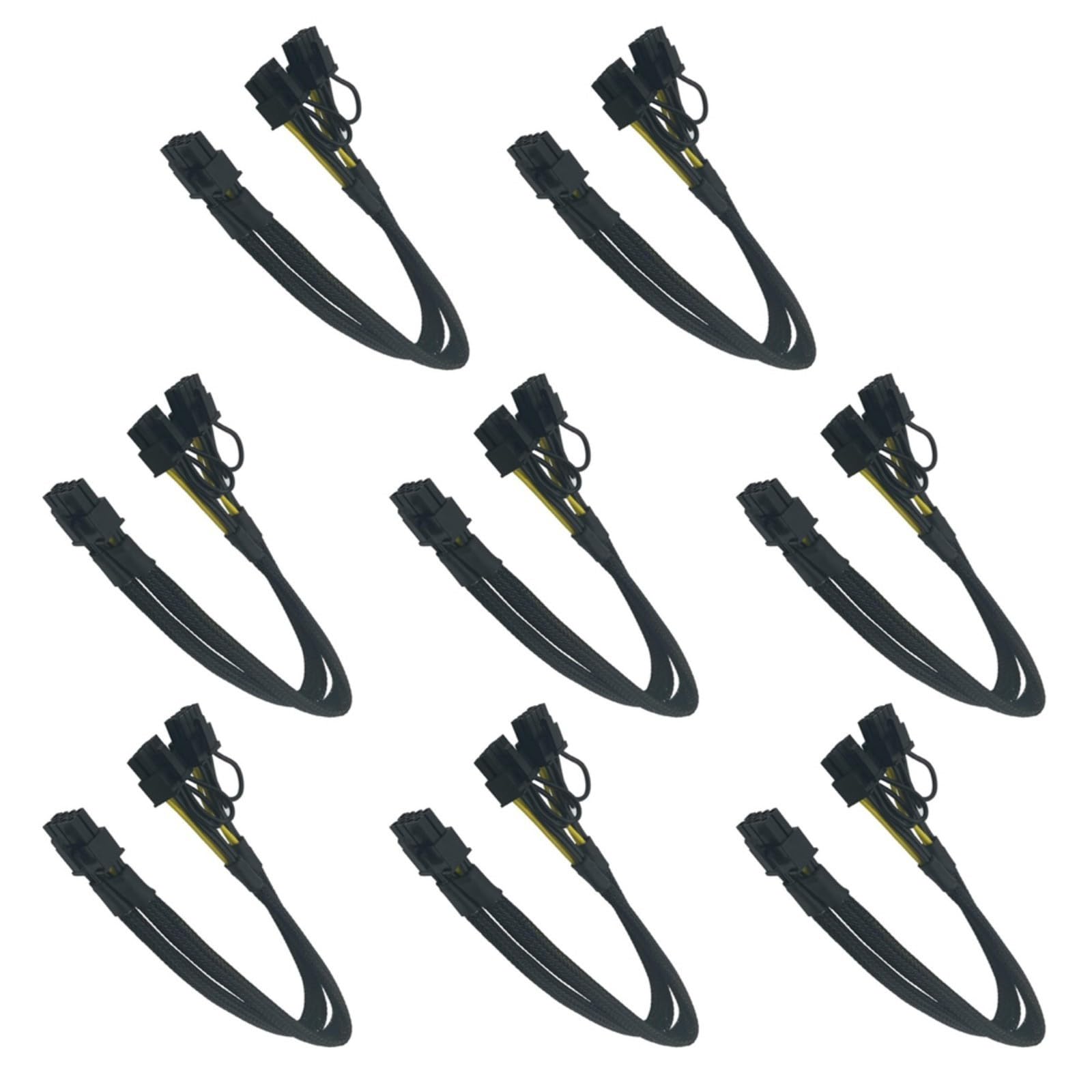 Cavi alimentazione adattatore da 8 pin a 8 pin da 40 cm a due schede grafiche PCIe (6 + 2) Adattatore alimentazione PCIExpress Cavo della scheda grafica GPU