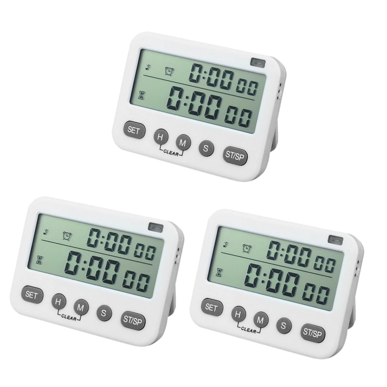 Timer Da Cucina Digitale Da 3 Pezzi/Orologio Con Allarme Forte Dispositivo Di Temporizzazione Da Laboratorio Timer Da Cucina Con Allarme A Batteria