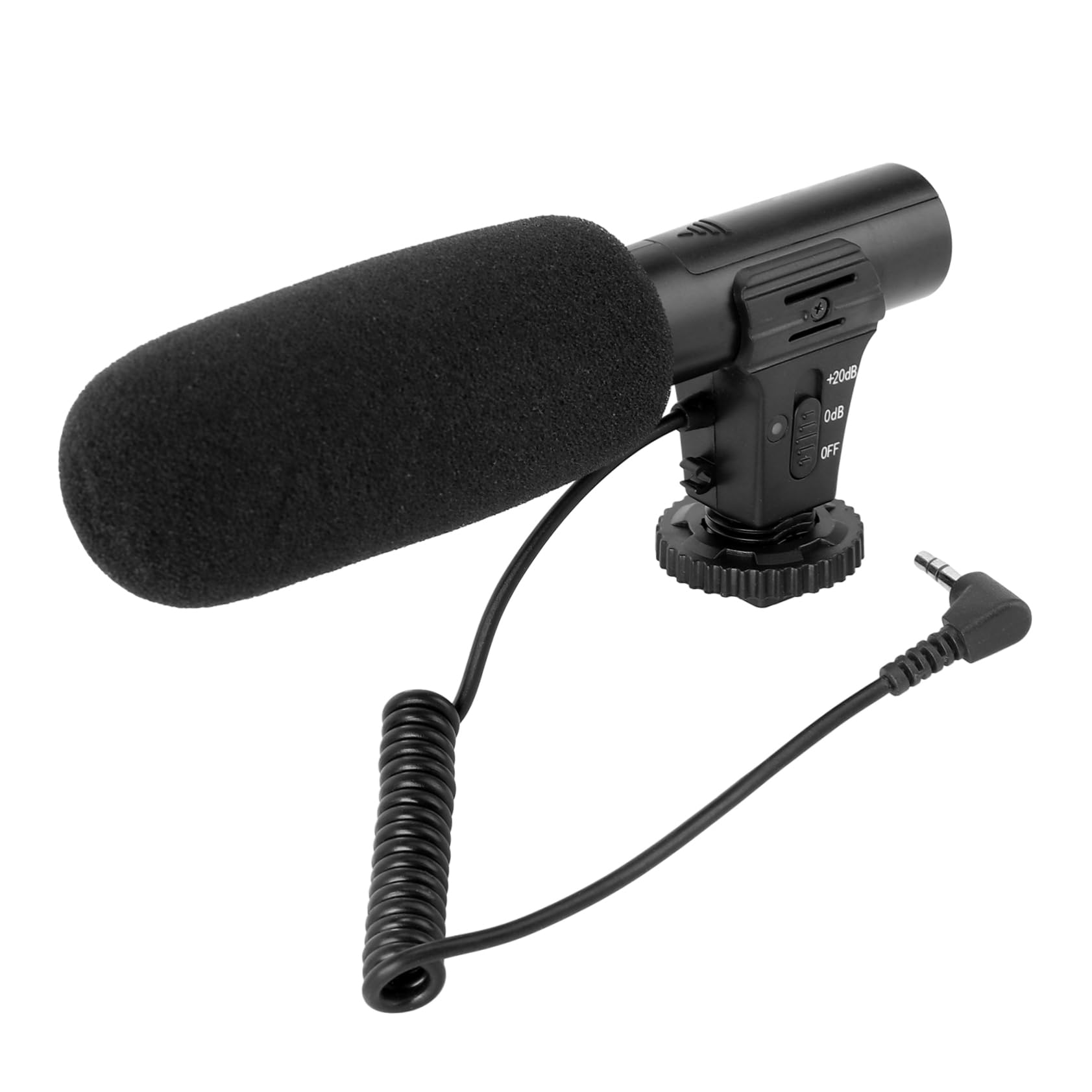 CAXUSD Interview Microphone for DSLR Camera Heart-Shaped Pattern 200hz Low-Frequency Attenuation Enhance Recording