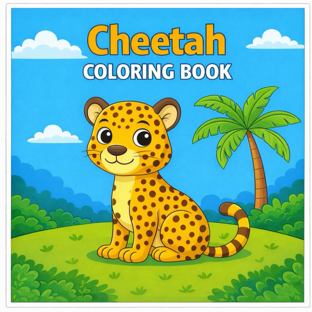 Cheetah Coloring Book