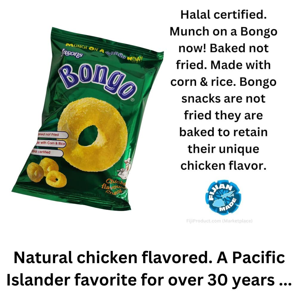 Variety Pack Snack - Cheese Bongo, Chicken Bongo (Value Pack Of 9 x 64g Ea) Favorite Snack Of The Pacific Islanders, Imported From FIJI ...