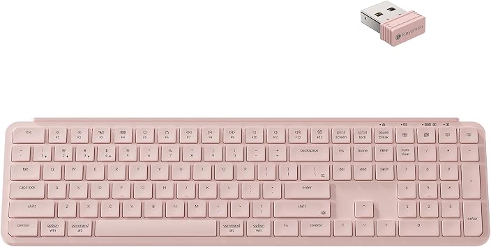 Keychron B6 Pro Ultra-Slim Full-Size Wireless Keyboard - Blossom Pink